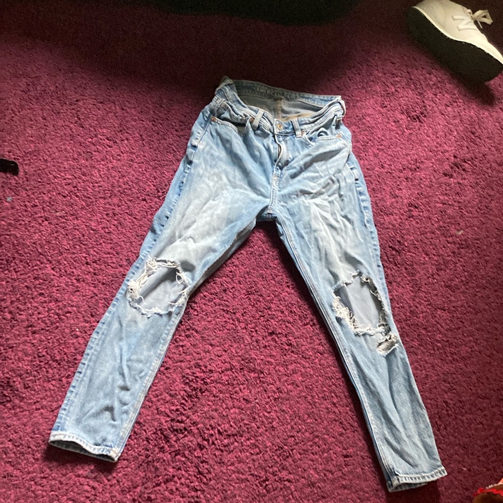 Light Blue Distressed Women Jeans